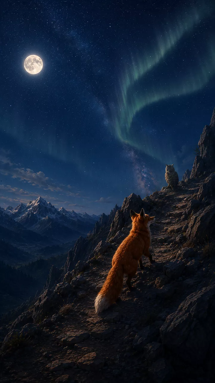Fox Tale scene: The sky river